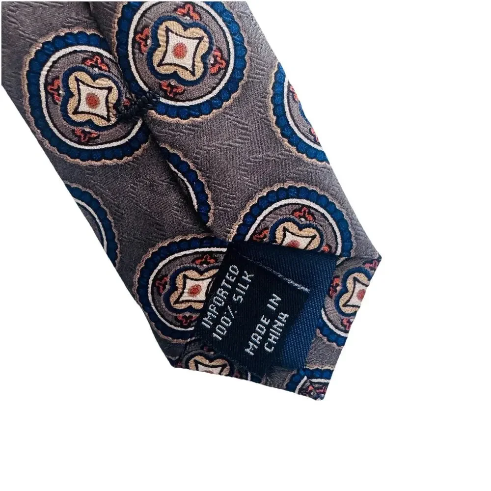 New Jos. A. Bank Executive Collection Brown Circles Men’s Silk Tie 3.5 x 58 NWT